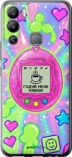 Силіконовий чехол Y2K Aesthetic Retro Pet: Годуй мене кавою для Infinix Hot 12i - 6784u-2863 изображение 