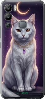 Силиконовый чехол Mystic White Cat Gothic Dark Purple Gold для Infinix Hot 12i - 6805u-2863 изображение 