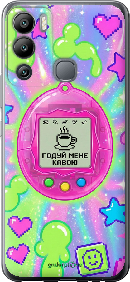 Силіконовий чехол Y2K Aesthetic Retro Pet: Годуй мене кавою для Infinix Hot 12i - 6784u-2863 изображение 