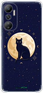 Силикон с усиленными углами чехол 'Cute Cat Celestial/Witchy' для Infinix Hot 20 изображение 3