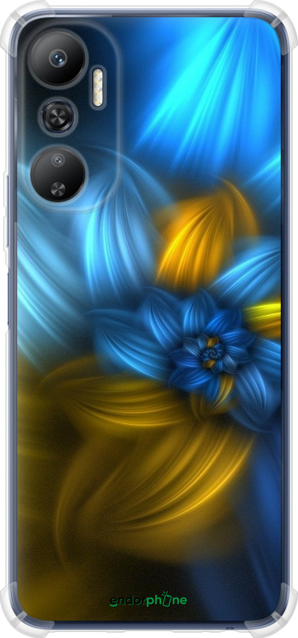 

Силіконовий протиударний с посиленими кутами чохол "Візерунок 46" для Infinix Hot 20, Синій