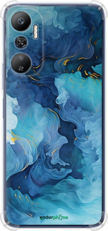 Силіконовий протиударний с посиленими кутами чехол Акварель для Infinix Hot 20 - 6320sp-2966 изображение 