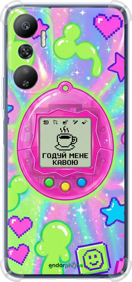Силикон с усиленными углами чехол Y2K Aesthetic Retro Pet: Годуй мене кавою для Infinix Hot 20 - 6784sp-2966 изображение 