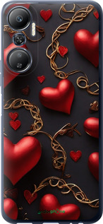 Силиконовый чехол Сердечки для Infinix Hot 20 - 5831u-2966 изображение 