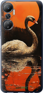 Силиконовый чехол Лебедь для Infinix Hot 20 - 5964u-2966 изображение 