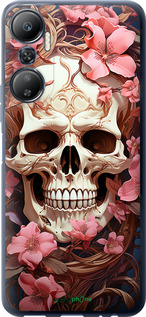 Силіконовий чехол Череп у рожевих квітах для Infinix Hot 20 - 5965u-2966 изображение 