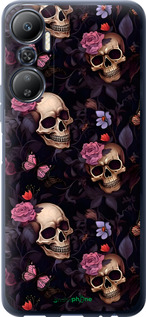 Силіконовий чехол Черепи та троянди для Infinix Hot 20 - 6316u-2966 изображение 