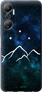 Силіконовий чехол Гори та зірки намальовані на тлі галактики для Infinix Hot 20 - 6490u-2966 изображение 