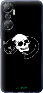 Силиконовый чехол С изображением кота и черепа для Infinix Hot 20 - 6491u-2966 изображение 