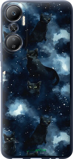 Силіконовий чехол Зображення котиків з темною аквареллю для Infinix Hot 20 - 6521u-2966 изображение 