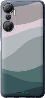 Силіконовий чехол З фіолетовим та бірюзовим ретро-стилем та хвилями для Infinix Hot 20 - 6533u-2966 изображение 