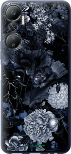 Силиконовый чехол Абстрактный цветочный рисунок в синих тонах для Infinix Hot 20 - 6539u-2966 изображение 