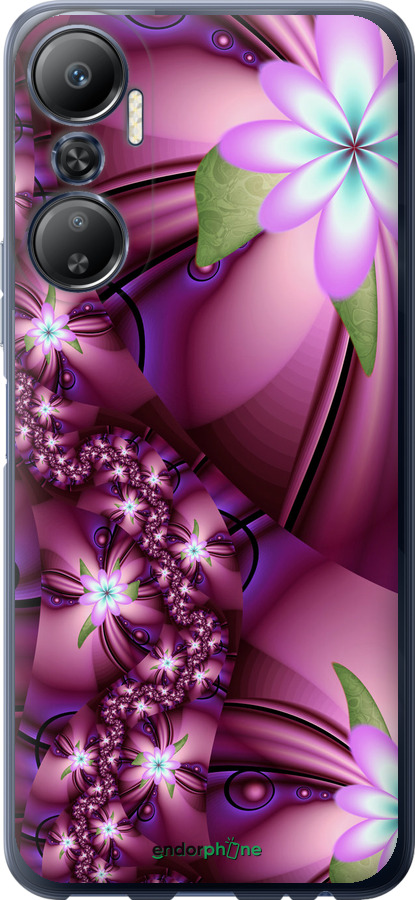 

Силіконовий чохол "Квіткова мозаїка" для Infinix Hot 20, Рожевий