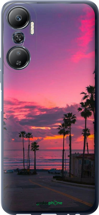 Силиконовый чехол Пальмы для Infinix Hot 20 - 5873u-2966 изображение 