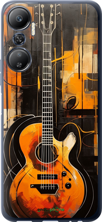 Силиконовый чехол Чехол для телефона Оранжевая Гитара для Infinix Hot 20 - 5934u-2966 изображение 