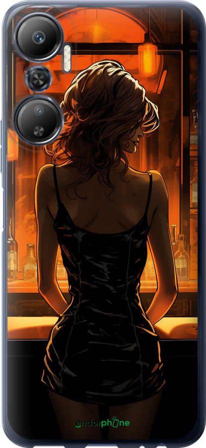 Силиконовый чехол Чехол для телефона Девушка в баре для Infinix Hot 20 - 5947u-2966 изображение 