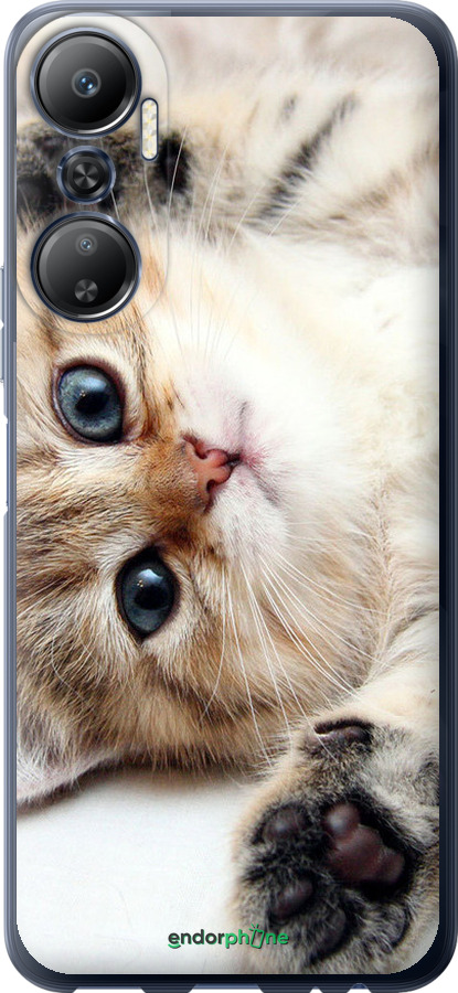 Силиконовый чехол Котик для Infinix Hot 20 - 6024u-2966 изображение 