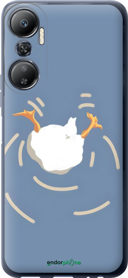 Силиконовый чехол Гусь ныряет для Infinix Hot 20 - 6275u-2966 изображение 