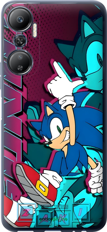 Силиконовый чехол Соник для Infinix Hot 20 - 6284u-2966 изображение 
