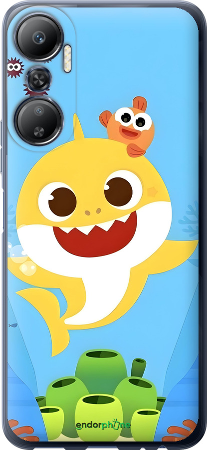 Силиконовый чехол Бейби Шарк для Infinix Hot 20 - 6303u-2966 изображение 