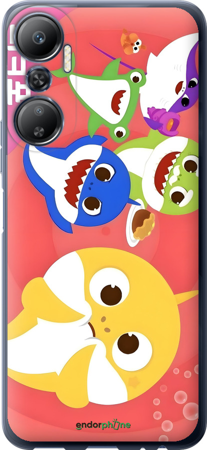 Силіконовий чехол Бейби Шаркс для Infinix Hot 20 - 6305u-2966 изображение 