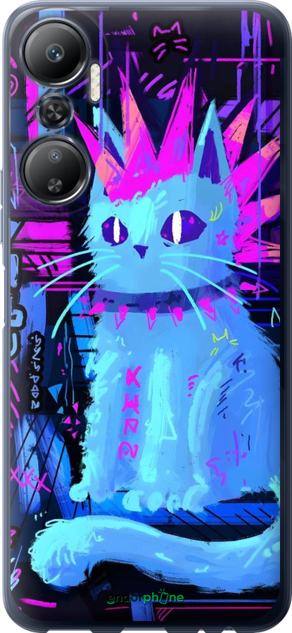 Силіконовий чехол Кіт панк для Infinix Hot 20 - 6311u-2966 изображение 