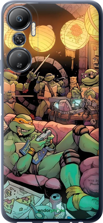 Силиконовый чехол Черепашки нинзя для Infinix Hot 20 - 6346u-2966 изображение 