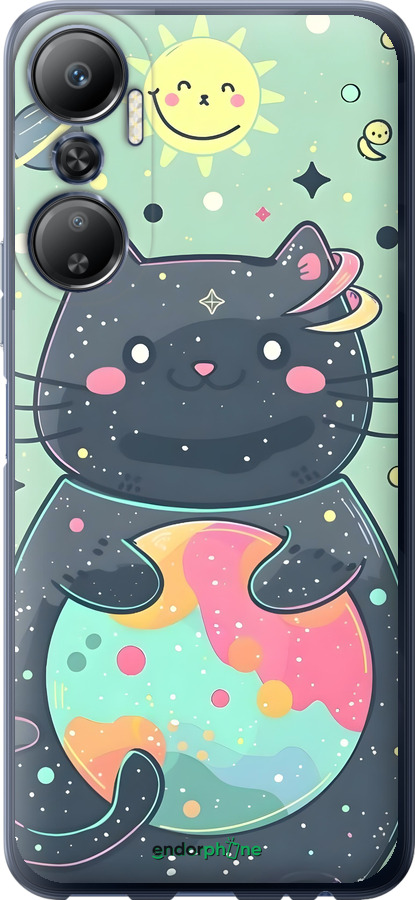 Силіконовий чехол Милый котик для Infinix Hot 20 - 6364u-2966 изображение 