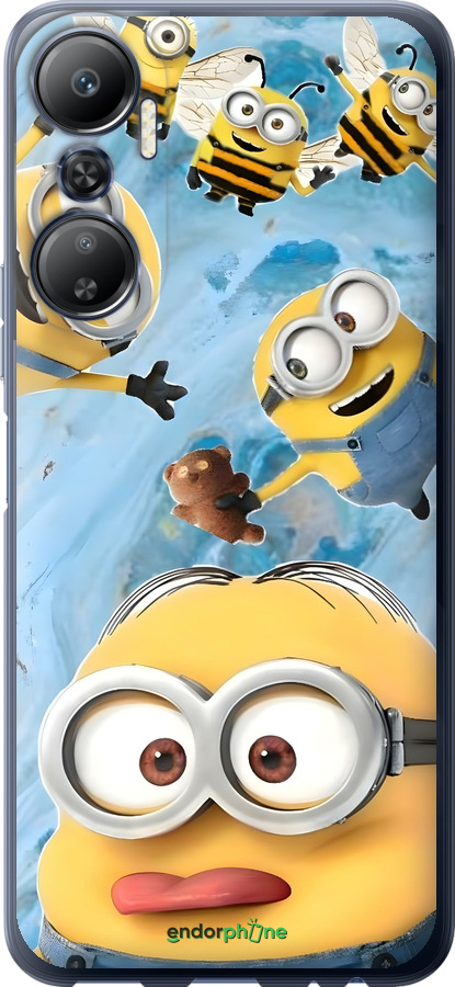 Силиконовый чехол Миньоны для Infinix Hot 20 - 6386u-2966 изображение 