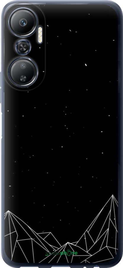 Силіконовий чехол Чорно білі абстрактні гори для Infinix Hot 20 - 6437u-2966 изображение 