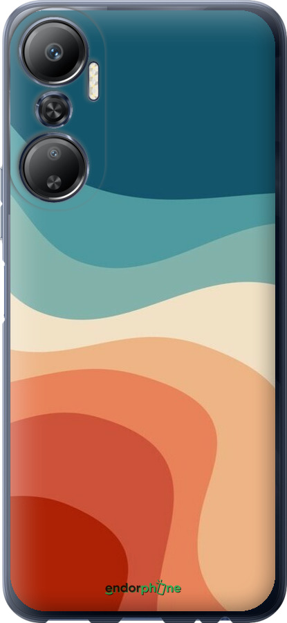 Силіконовий чехол У стилі ретро з хвилями для Infinix Hot 20 - 6531u-2966 изображение 