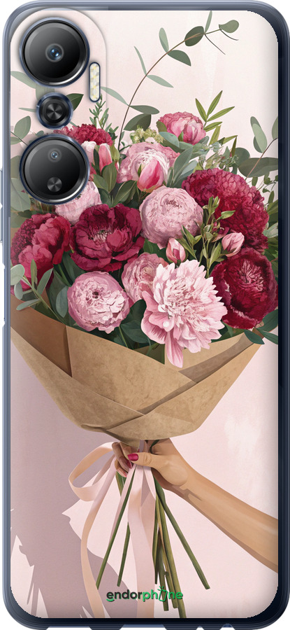 Силіконовий чехол Півонії 1 для Infinix Hot 20 - 6705u-2966 изображение 