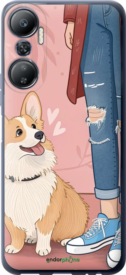 Силиконовый чехол Корги 3 для Infinix Hot 20 - 6707u-2966 изображение 