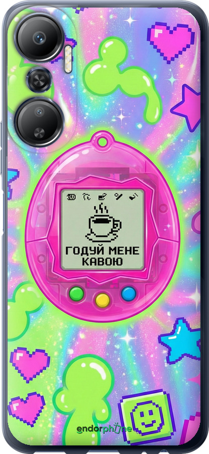 Силиконовый чехол Y2K Aesthetic Retro Pet: Годуй мене кавою для Infinix Hot 20 - 6784u-2966 изображение 