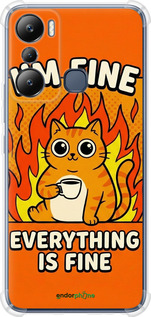 Силикон с усиленными углами чехол 'Funny Cat' для Infinix Hot 20i изображение 5