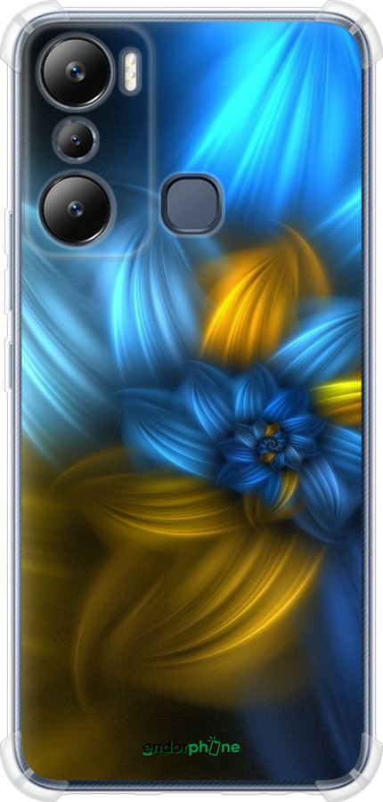 

Силіконовий протиударний с посиленими кутами чохол "Візерунок 46" для Infinix Hot 20i, Синій