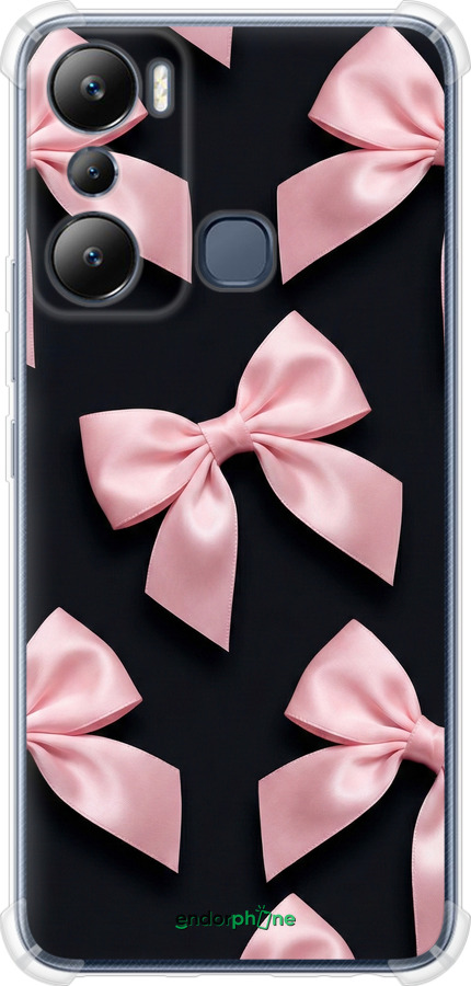 Силіконовий протиударний с посиленими кутами чехол Coquette Ribbons Dark Coquette для Infinix Hot 20i - 6767sp-2964 изображение 