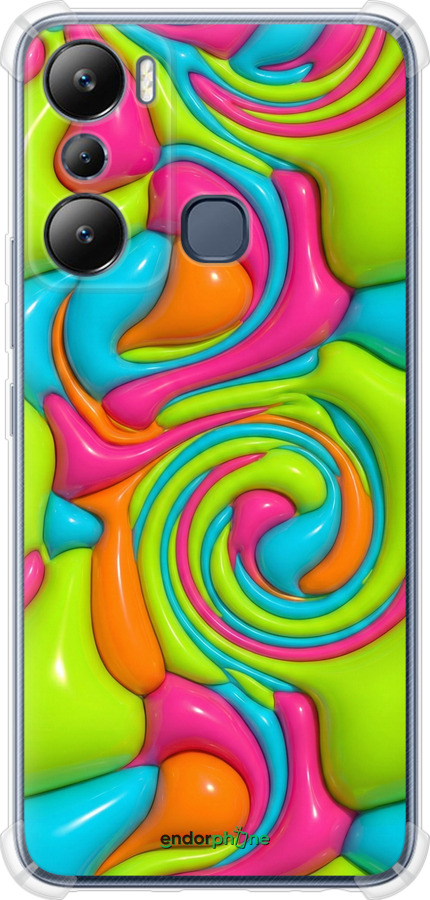 Силіконовий протиударний с посиленими кутами чехол Y2K Jelly Dream для Infinix Hot 20i - 6780sp-2964 изображение 