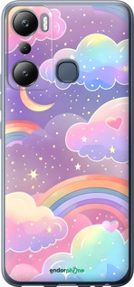 Силиконовый чехол Облака и радуга для Infinix Hot 20i - 6312u-2964 изображение 