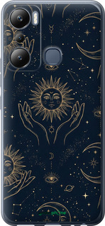 Силиконовый чехол 'Celestial Harmony: Sun & Moon Gold Mystic Pattern' для Infinix Hot 20i изображение 3