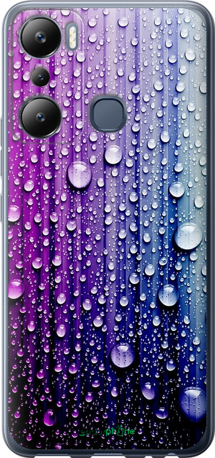 

Силіконовий чохол "Краплини води" для Infinix Hot 20i, Синій