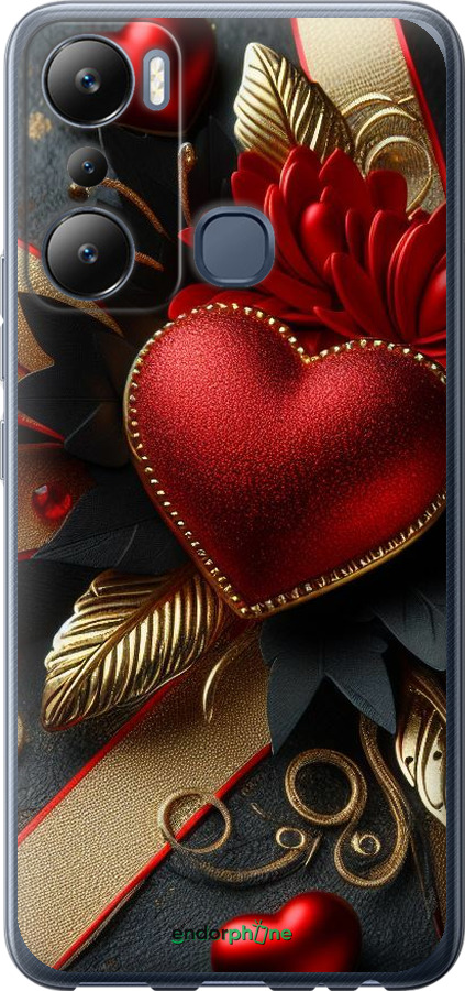Силіконовий чехол Сердечки v2 для Infinix Hot 20i - 5832u-2964 изображение 