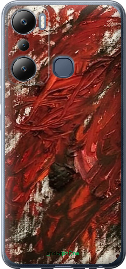 Силіконовий чехол Абстрактна композиція в червоних тонах для Infinix Hot 20i - 6541u-2964 изображение 