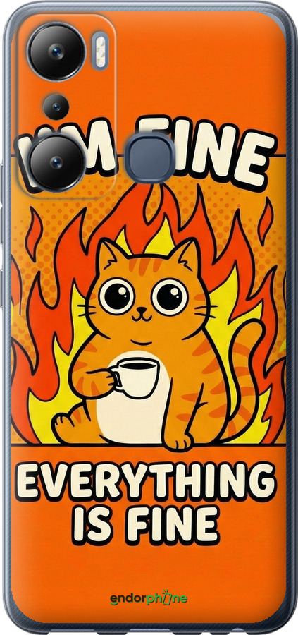 Силиконовый чехол Funny Cat для Infinix Hot 20i - 6786u-2964 изображение 