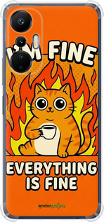 Силикон с усиленными углами чехол 'Funny Cat' для Infinix Hot 20s изображение 5