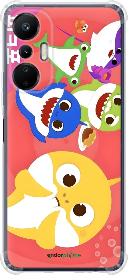 Силіконовий протиударний с посиленими кутами чехол Бейби Шаркс для Infinix Hot 20s - 6305sp-2965 изображение 