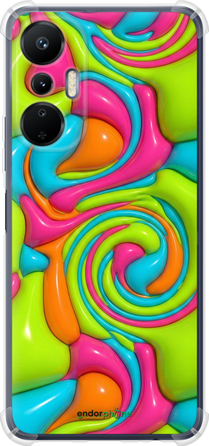 Силіконовий протиударний с посиленими кутами чехол Y2K Jelly Dream для Infinix Hot 20s - 6780sp-2965 изображение 
