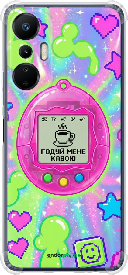 Силіконовий протиударний с посиленими кутами чехол Y2K Aesthetic Retro Pet: Годуй мене кавою для Infinix Hot 20s - 6784sp-2965 изображение 