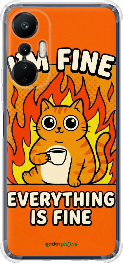 Силикон с усиленными углами чехол Funny Cat для Infinix Hot 20s - 6786sp-2965 изображение 