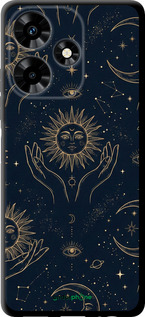 TPU чехол Celestial Harmony: Sun & Moon Gold Mystic Pattern для Infinix Hot 30 - 6778b-3046 изображение 